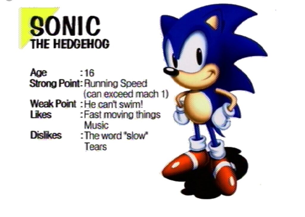 sonic the hedgehog age